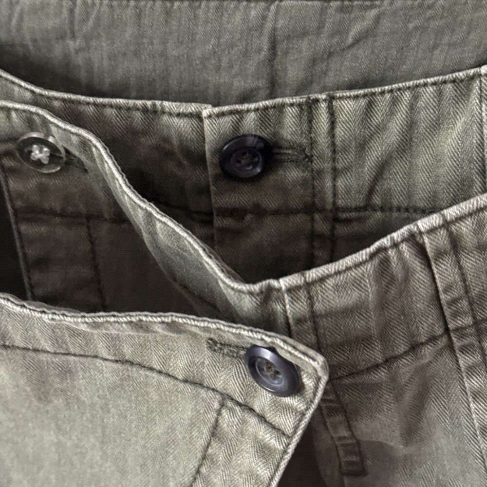 Free People Womens Olive Green Layered Front Shorts/Skort Size XS Pleated Pocket - Picture 5 of 8
